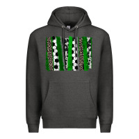 Charcoal Heather Soccer brushstroke Premium Hoodie - HowdyJamesFarm