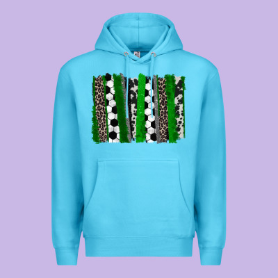 Soccer Brushstroke Premium Hoodie Designed By Howdyjamesfarm