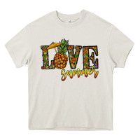 Cream love summer pinapple Heavy Core Tee - CowhideDigitalArt