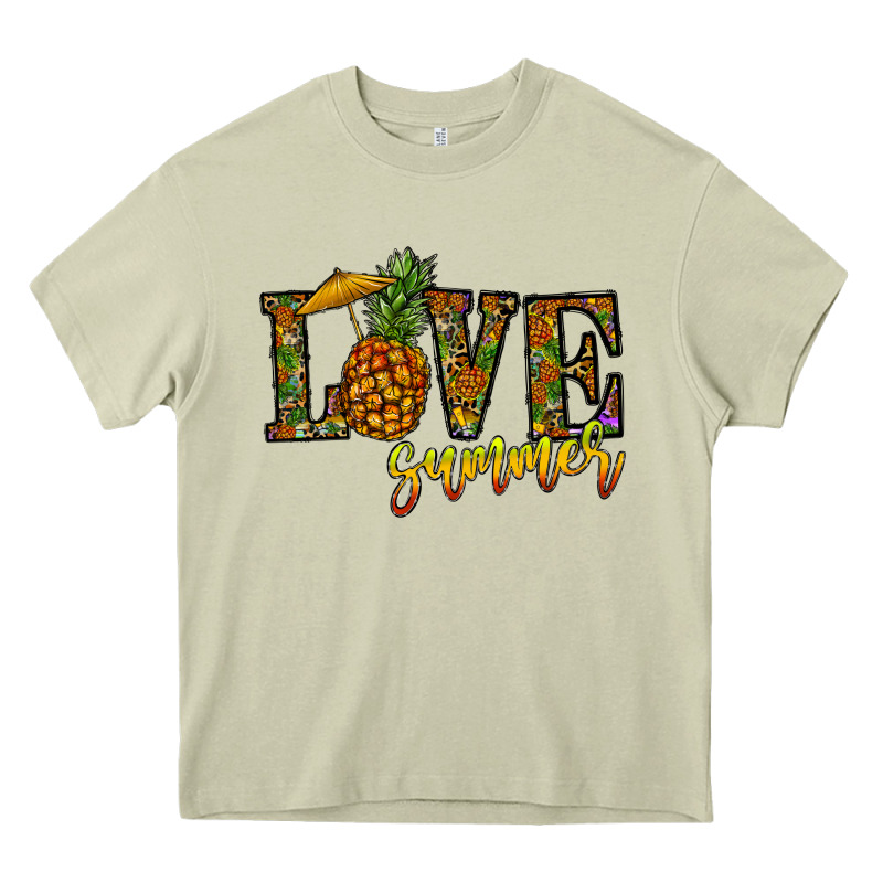 Love Summer Pinapple Heavy Core Tee by CowhideDigitalArt | Teevron