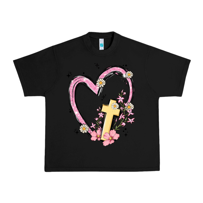 Heart Cross Urban Heavy Tee by MaliasSmallBusiness | Teevron