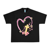 Black heart cross Urban Heavy Tee - MaliasSmallBusiness