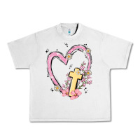 Lunar Rock heart cross Urban Heavy Tee - MaliasSmallBusiness
