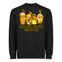 Black Childhood Cancer Awareness coffee cups Heavyweight Sweatshirt - NancyCooperArtShop