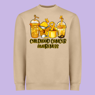 Childhood Cancer Awareness Coffee Cups Heavyweight Sweatshirt Designed By Nancycooperartshop