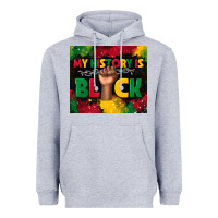 Heather Grey my history is black Heavyweight Hoodie - TumblerDesignByShophia
