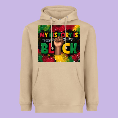 My History Is Black Heavyweight Hoodie Designed By Tumblerdesignbyshophia