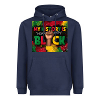 Navy my history is black Heavyweight Hoodie - TumblerDesignByShophia