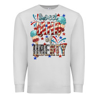 Dove Grey Sweet land of liberty 4th of july Premium Sweatshirt - HowdyJamesFarm