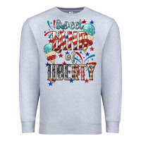 Heather Grey Sweet land of liberty 4th of july Premium Sweatshirt - HowdyJamesFarm