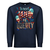 Navy Sweet land of liberty 4th of july Premium Sweatshirt - HowdyJamesFarm