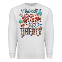Oatmeal Heather Sweet land of liberty 4th of july Premium Sweatshirt - HowdyJamesFarm