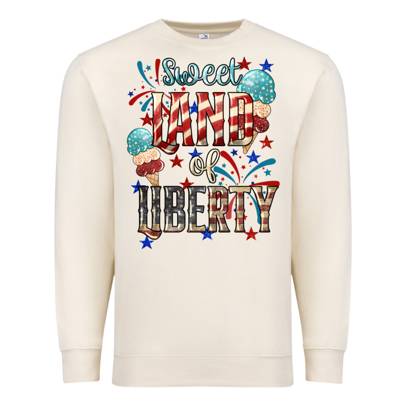 Sweet Land Of Liberty 4th Of July Premium Sweatshirt by HowdyJamesFarm | Teevron