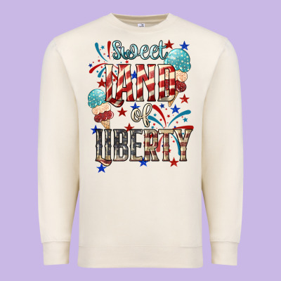 Sweet Land Of Liberty 4th Of July Premium Sweatshirt Designed By Howdyjamesfarm