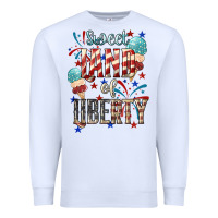 White Sweet land of liberty 4th of july Premium Sweatshirt - HowdyJamesFarm