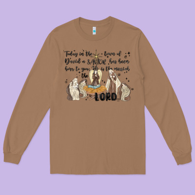 Nativity Long Sleeve Tee Designed By Maliassmallbusiness