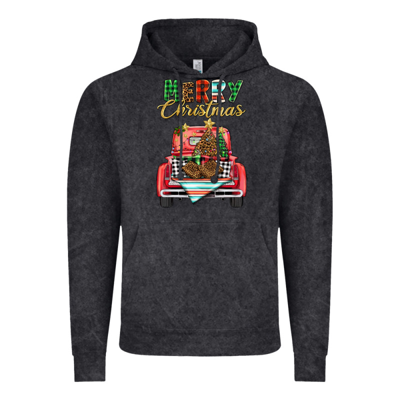 Merry Christmas Truck Vintage Hoodie by BarkalooDesign | Teevron