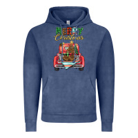 Vintage Denim merry christmas truck Vintage Hoodie - BarkalooDesign