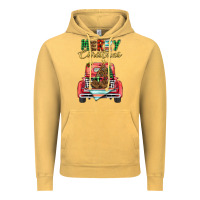 Vintage Mustard merry christmas truck Vintage Hoodie - BarkalooDesign