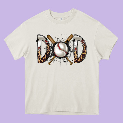 Dad Baseball Heavy Core Tee Designed By Racoondesign
