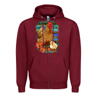 Burgundy Chicken with Chick Zipper Hoodie - Bettercallsaul