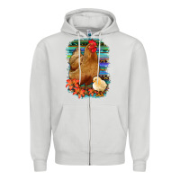Dove Grey Chicken with Chick Zipper Hoodie - Bettercallsaul