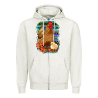 Oatmeal Heather Chicken with Chick Zipper Hoodie - Bettercallsaul