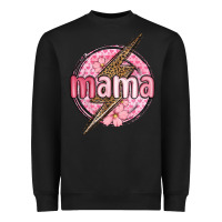 Black mama lightning bolt valentine s day Heavyweight Sweatshirt - MaliasSmallBusiness