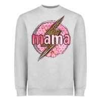 Heather Grey mama lightning bolt valentine s day Heavyweight Sweatshirt - MaliasSmallBusiness