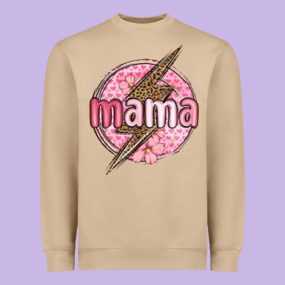 Mama Lightning Bolt Valentine S Day Heavyweight Sweatshirt Designed By Maliassmallbusiness