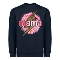 Navy mama lightning bolt valentine s day Heavyweight Sweatshirt - MaliasSmallBusiness