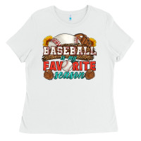 White baseball is my favorite season Ladies Tee - HRA Design Shop