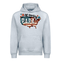 Heather Grey all american papa Urban Hoodie - FaDigitalArtStudio