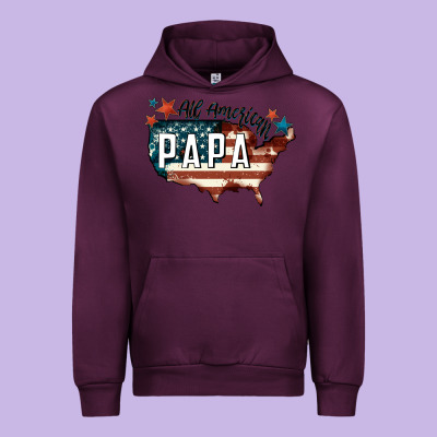 All American Papa Urban Hoodie Designed By Fadigitalartstudio