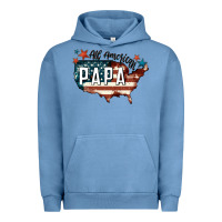 Pigment Pebble Blue all american papa Urban Hoodie - FaDigitalArtStudio
