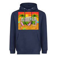 Navy summer caravan Heavyweight Hoodie - TumblerDesignByShophia