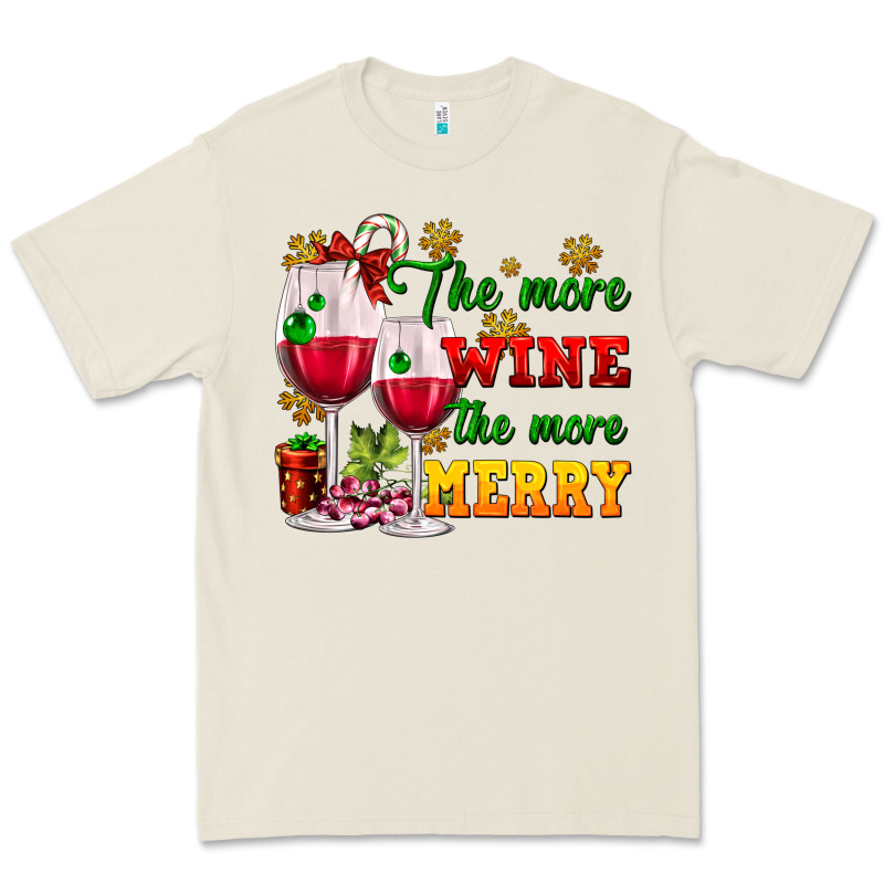 The More Wine The More Merry Premium Tee by AdoDesignShop | Teevron