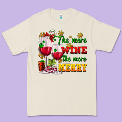 The More Wine The More Merry Premium Tee Designed By Adodesignshop