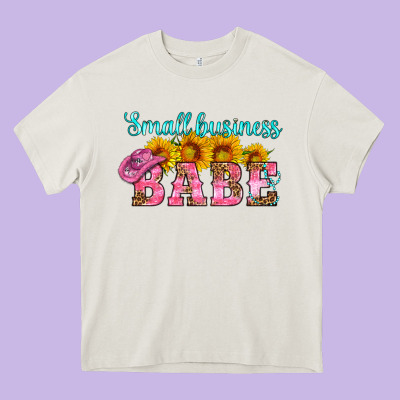 Small Business Babe Heavy Core Tee Designed By Hra Design Shop