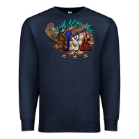 Navy God bless the USA Eagle 4th of july Premium Sweatshirt - HowdyJamesFarm