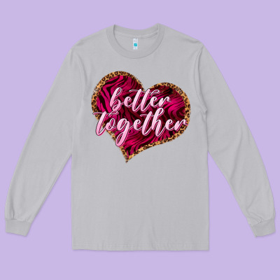 Better Together Long Sleeve Tee Designed By Nancycooperartshop