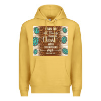 Antique Gold i can do all things through christ who strengthens Premium Hoodie - TumblerDesignByShophia