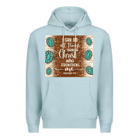 Blue Mist i can do all things through christ who strengthens Premium Hoodie - TumblerDesignByShophia