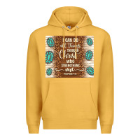 Mustard i can do all things through christ who strengthens Premium Hoodie - TumblerDesignByShophia