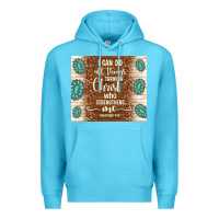 Ocean Blue i can do all things through christ who strengthens Premium Hoodie - TumblerDesignByShophia