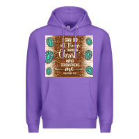 Purple i can do all things through christ who strengthens Premium Hoodie - TumblerDesignByShophia
