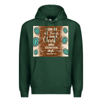 Sports Green i can do all things through christ who strengthens Premium Hoodie - TumblerDesignByShophia