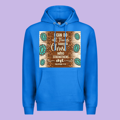 I Can Do All Things Through Christ Who Strengthens Premium Hoodie Designed By Tumblerdesignbyshophia