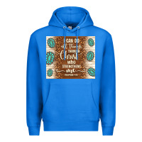 True Royal i can do all things through christ who strengthens Premium Hoodie - TumblerDesignByShophia