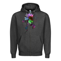 Charcoal Heather Be Kind Autism Awareness Zipper Hoodie - Bettercallsaul